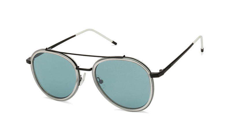 round sunglasses with metal bridge