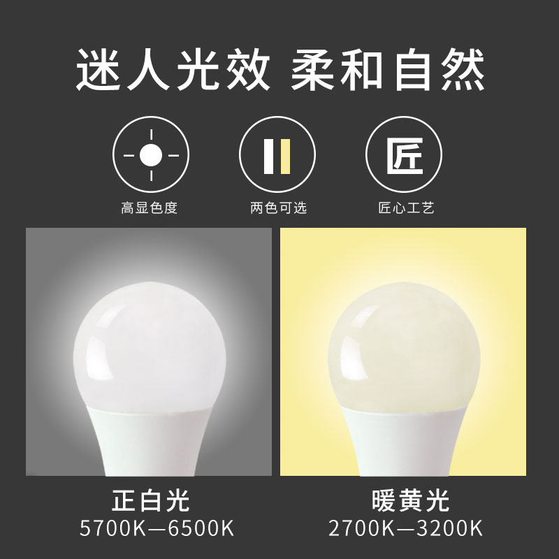 light two colors available e27 energy saving bulb