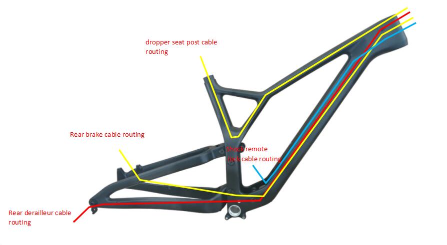 mountain bike frame cable routing instruction