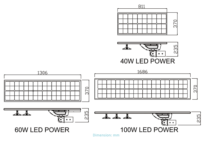 30W-120W LED All In One Solar Street Light With Double Glass Solar Panel 2FSG073-NEWLIGHT ENERGY
