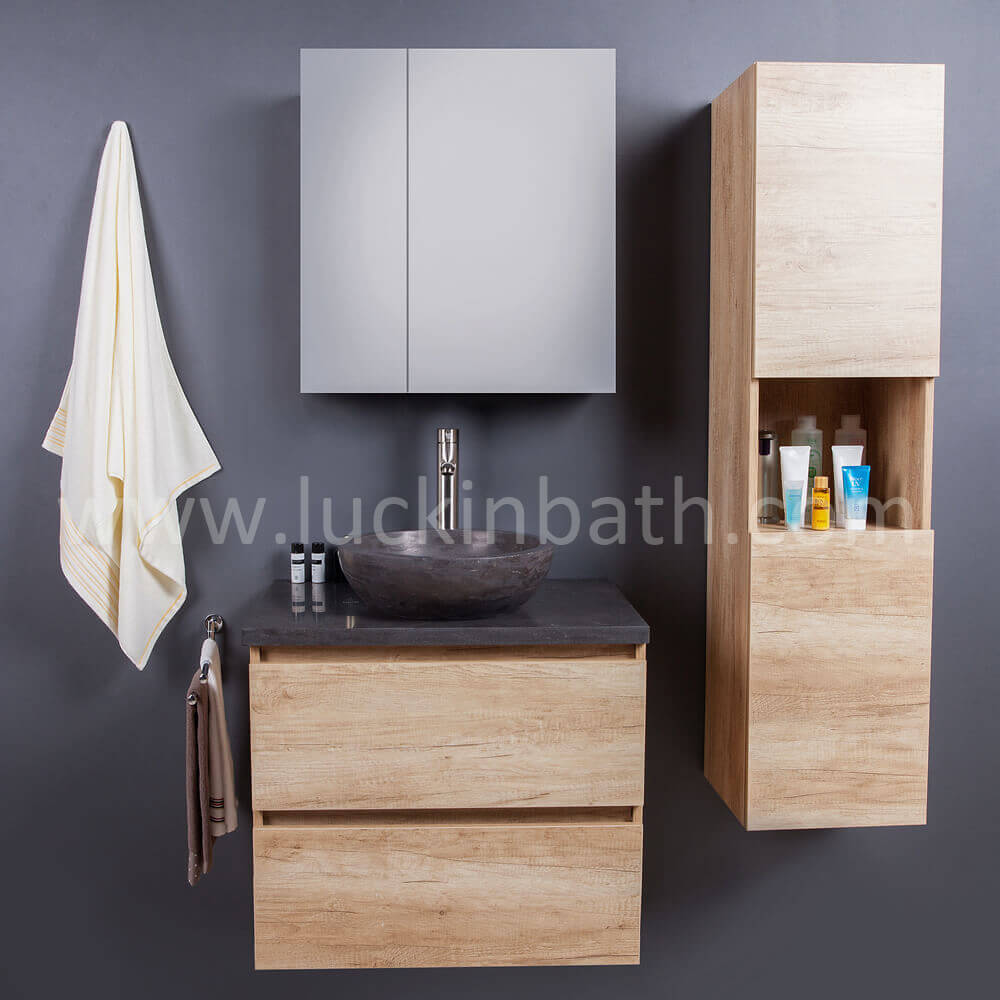 Luckinbath Wood Look Bathroom Cabinet 70 With Sink “Oeral”