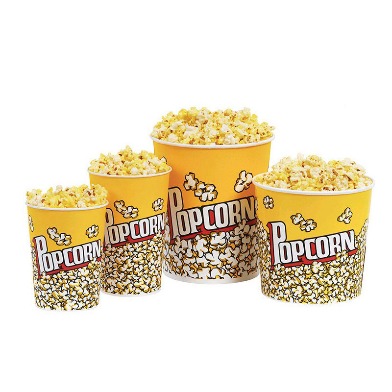 Popcorn Cup Popcorn Packaging Paper Tub for Snack Food