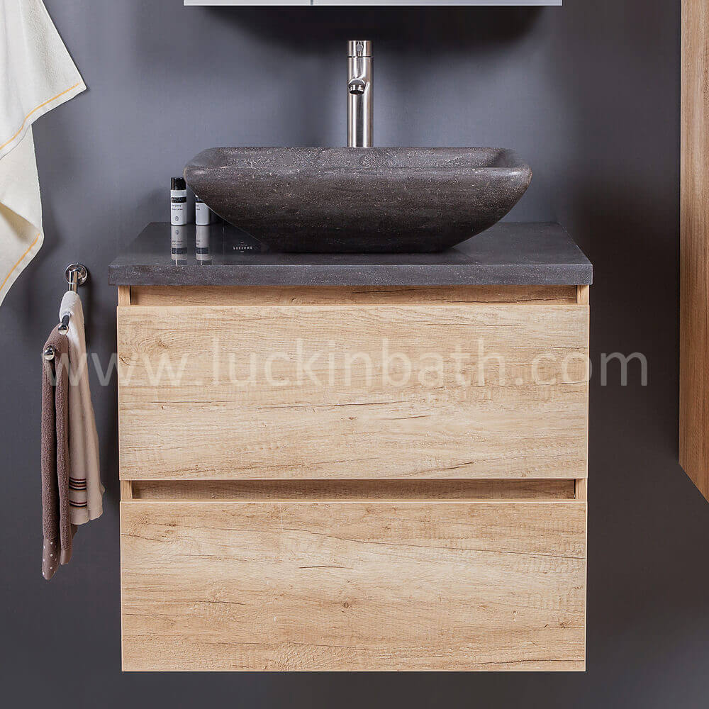 Luckinbath Wood Look Base Cabinet 70 With Basin “Andes”