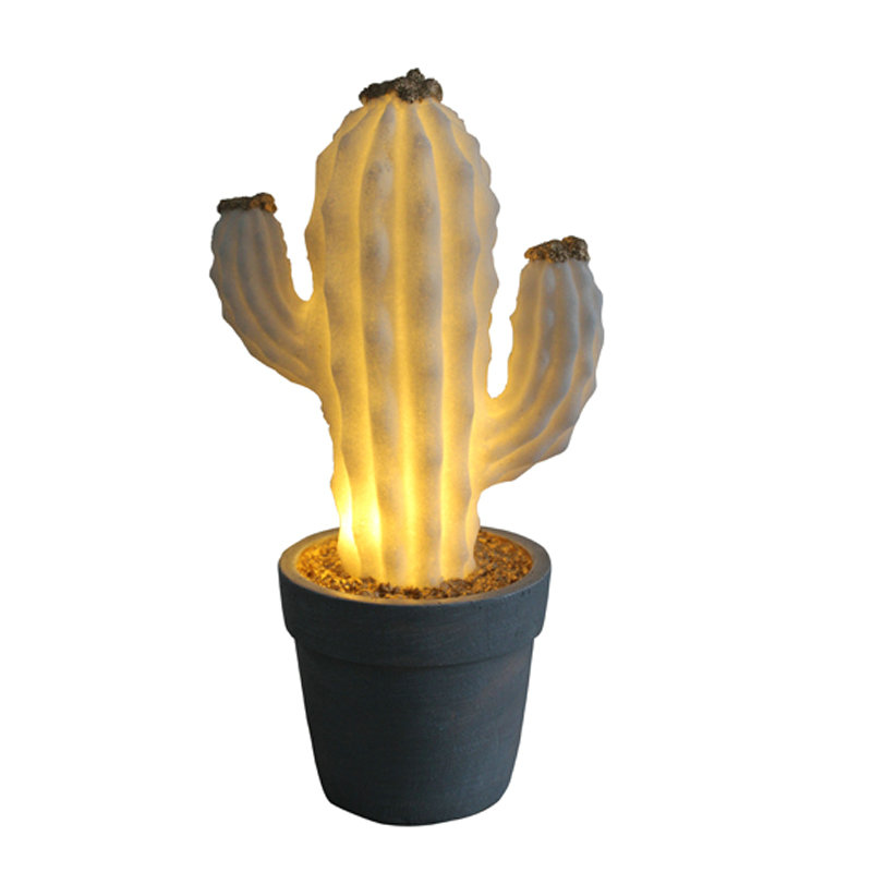 Cactus in pot battery box led light