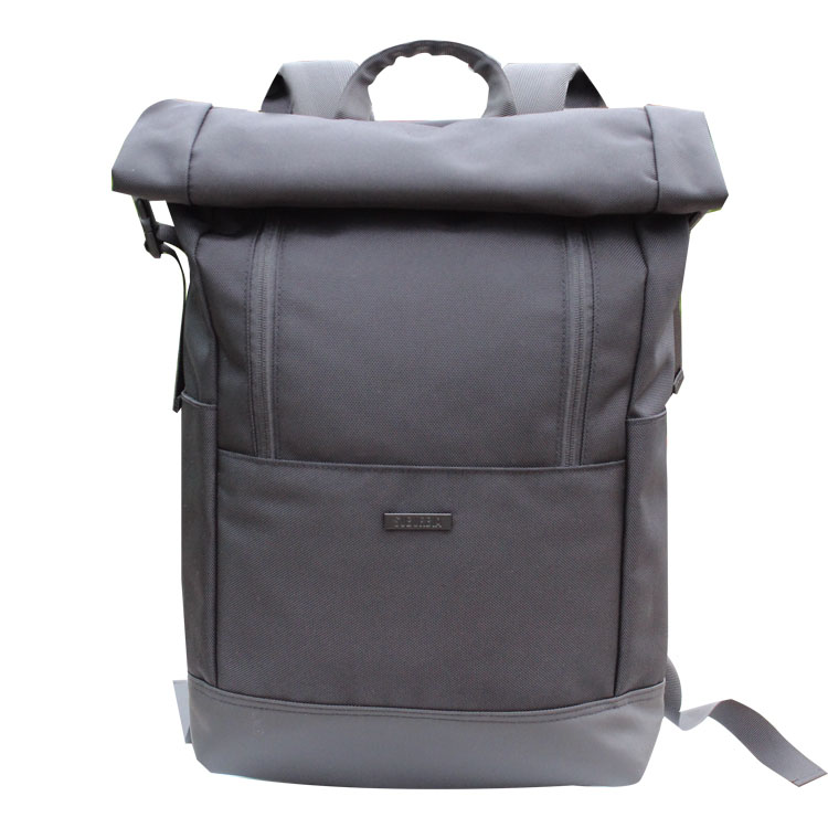 Men's durable high quality travel roll top smart backpack bag with usb port