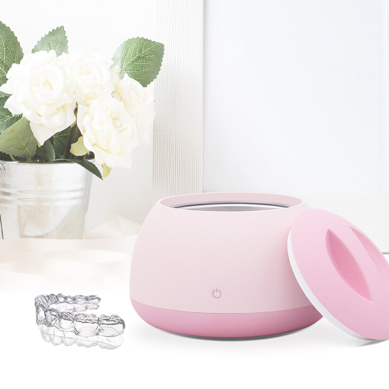 Pink Mini Household Ultrasonic Cleaner