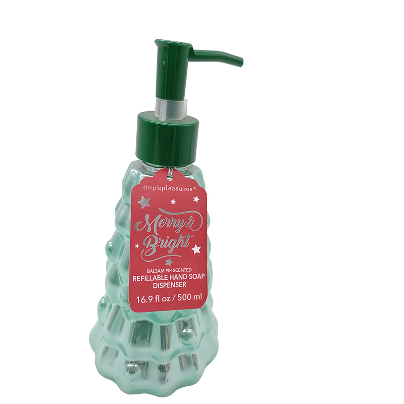 New Design Christmas Tree Shape 500ml Foaming Cleaning Hand Wash Liquid Hand Soap