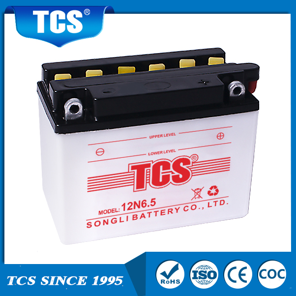 Motorcycle Battery Dry Charged Lead Acid Battery 12N6.5