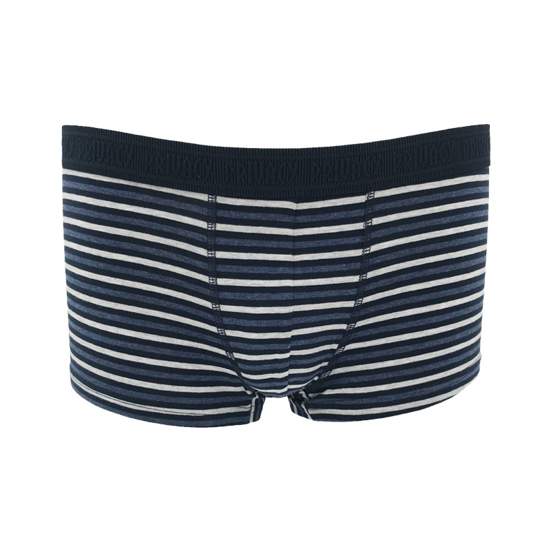MB-102 MEN'S BOXERS IN STRETCHED COTTON WITH HIGH WAISTBAND, YARN DYED STRIPES