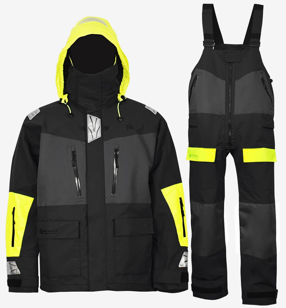 Navis Marine Offshore Sailing Jacket Bib Pants for Men Women Fishing Rain Suit Foul Weather Gear PRO Breathable