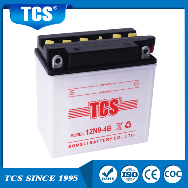 Dry Charged Lead Acid Battery TCS 12N9-4B Motorcycle Battery