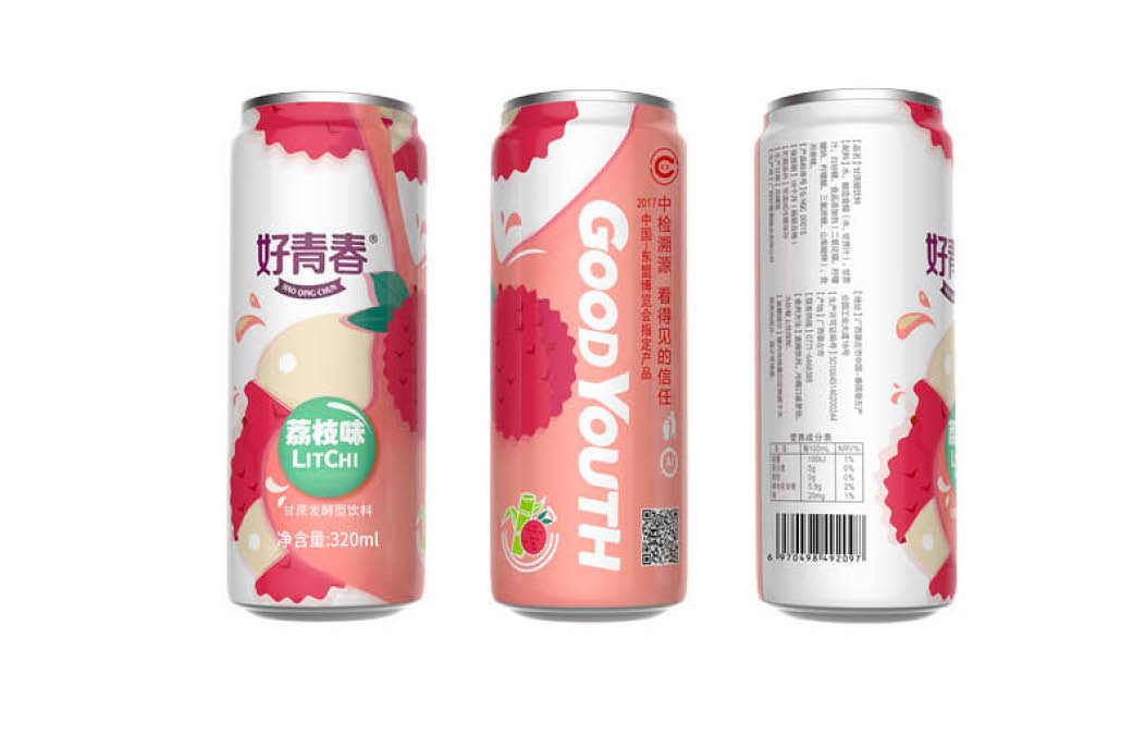 Lychee Flavoured Sparkling Drink Cans