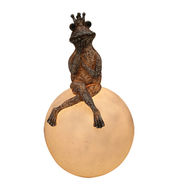 Indoor Sandstone LED Animal Frog Globe Lamp