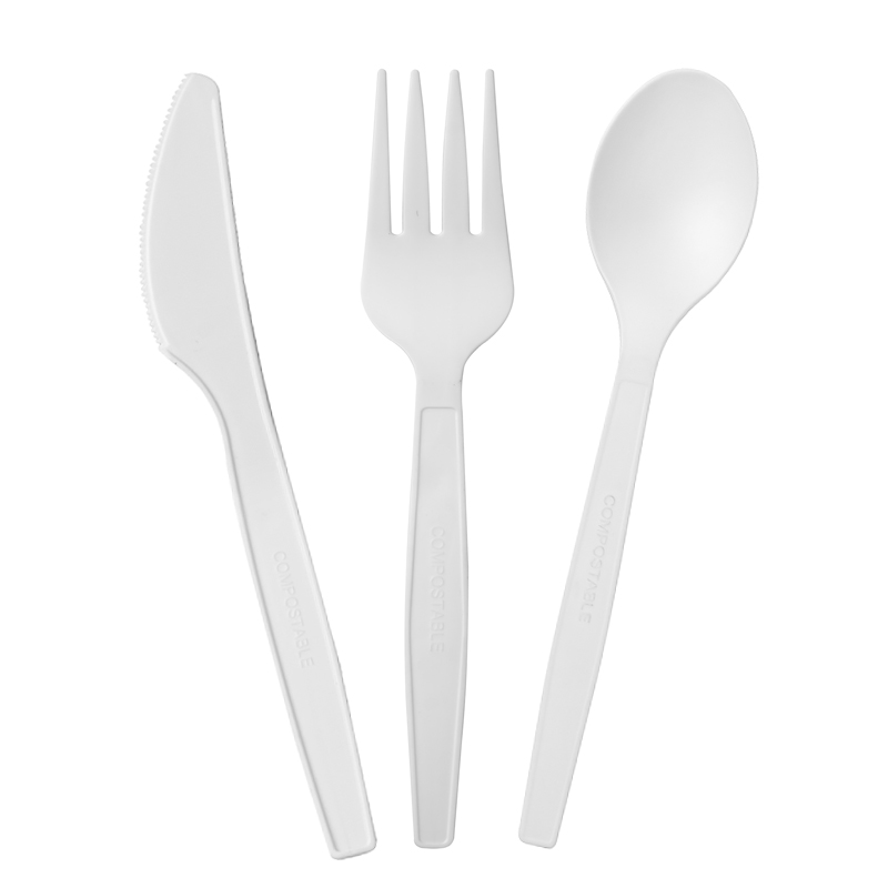 Bpi Certificated Biodegradable Compostable 6 Inch and 6.5 Inch PLA Cutlery Tableware