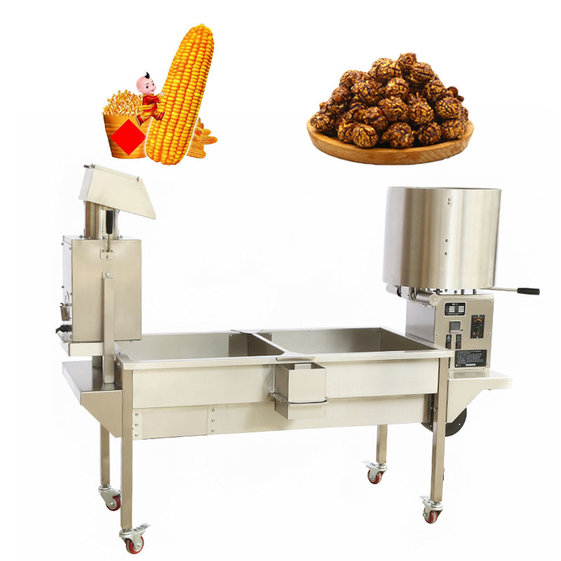 Hot Air Popper And Coater 2-in-1 Machine With Cooling and Screening Table