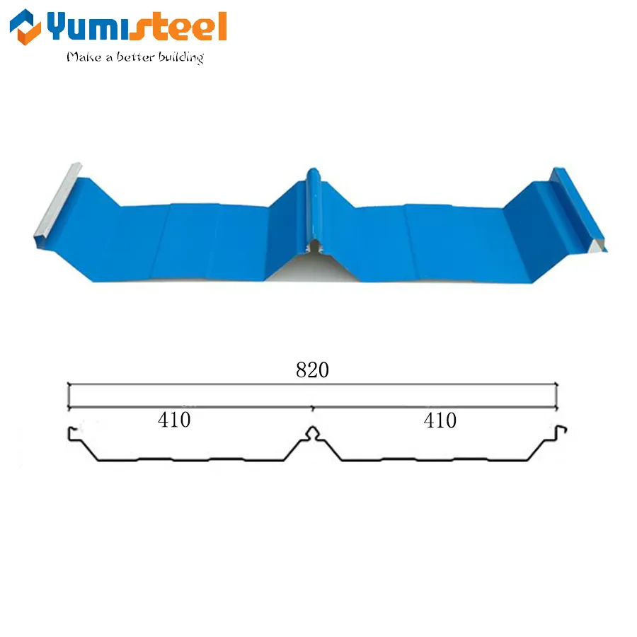 YX56-410-820 Galvanized Roofing Metal Color Steel Sheet