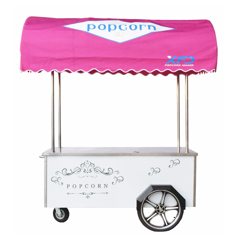 Four-wheel Wagon Mobile Popcorn Popper Cart
