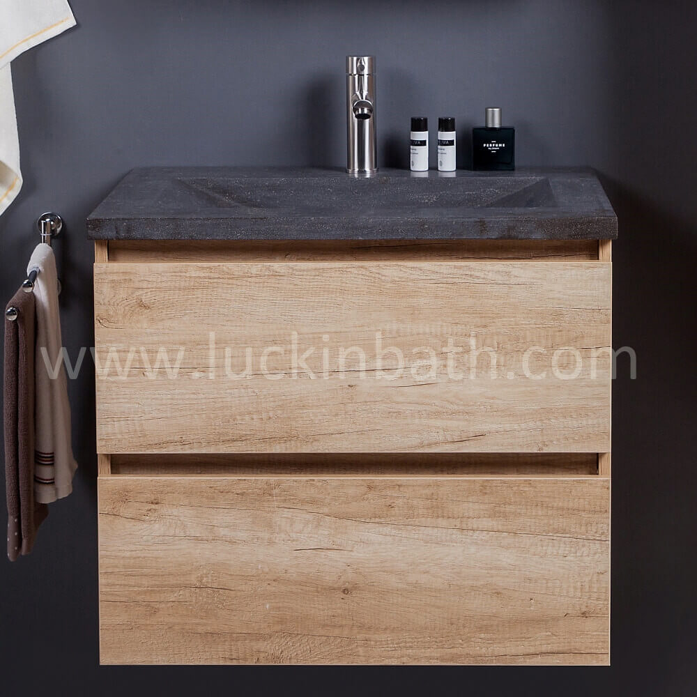 Luckinbath Wood Look Vanity Cabinet 70 With Basin “Piazza”