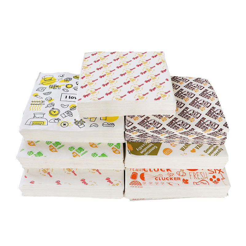Custom Hamburger Packaging Paper Printing Wrapping Sandwich Greaseproof Shawarma Food Grade Wax Paper