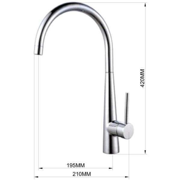 Stainless Steel Single Hole Kitchen Sink Faucet Rotating Kitchen Tap 29731-SS