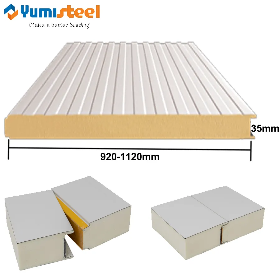 35mm Polyurethane wall sandwich panels for partition wall