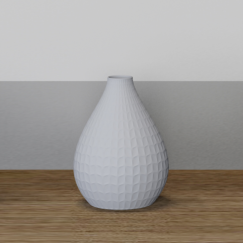 Cheap Porcelain matte grey vase with copyright