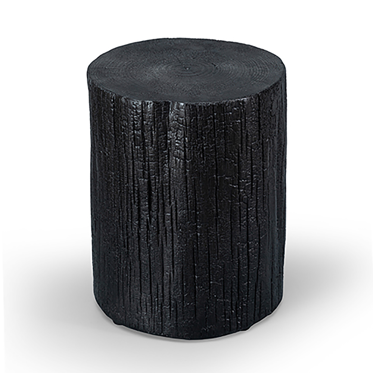 Faux Carbide Wood Accent Table In Black Furnitures