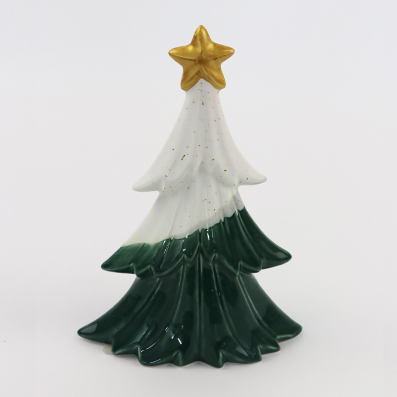 green ceramic Christmas tree