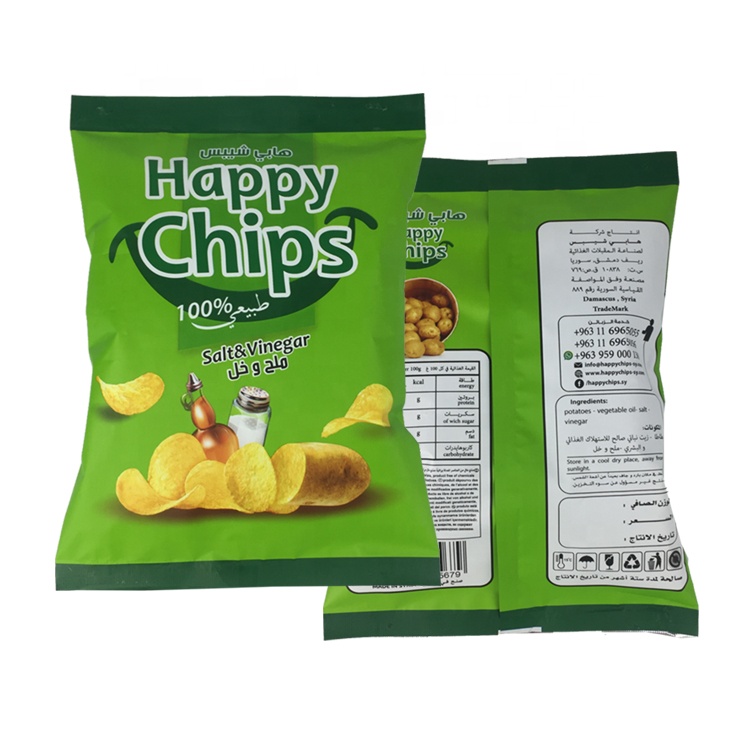 Heat Sealing Bags Custom Printed Snack Food French Fries Potato Chips Packaging Bag