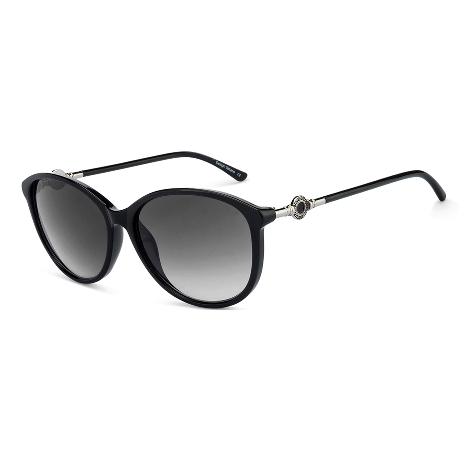 Women black classic round sunglasses 5910