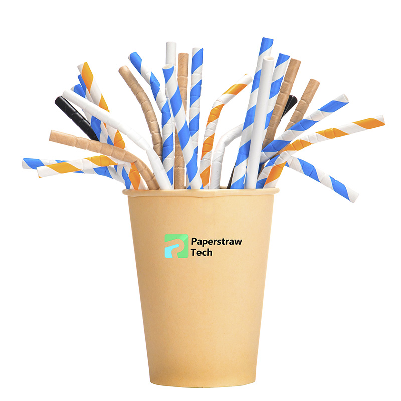 Biodegradable Jumbo Bendy Paper Straws, Eco-friendly Flexible Paper Drinking Straw