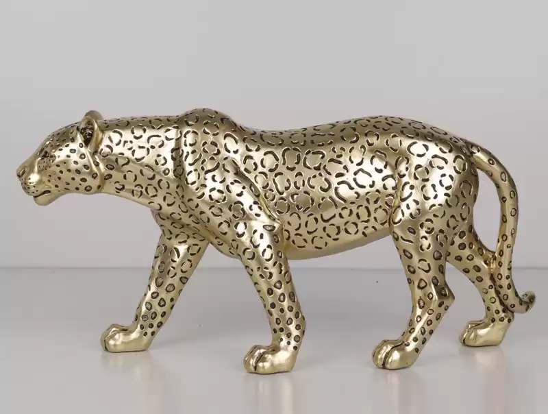 Hand Painted Standing Leopard