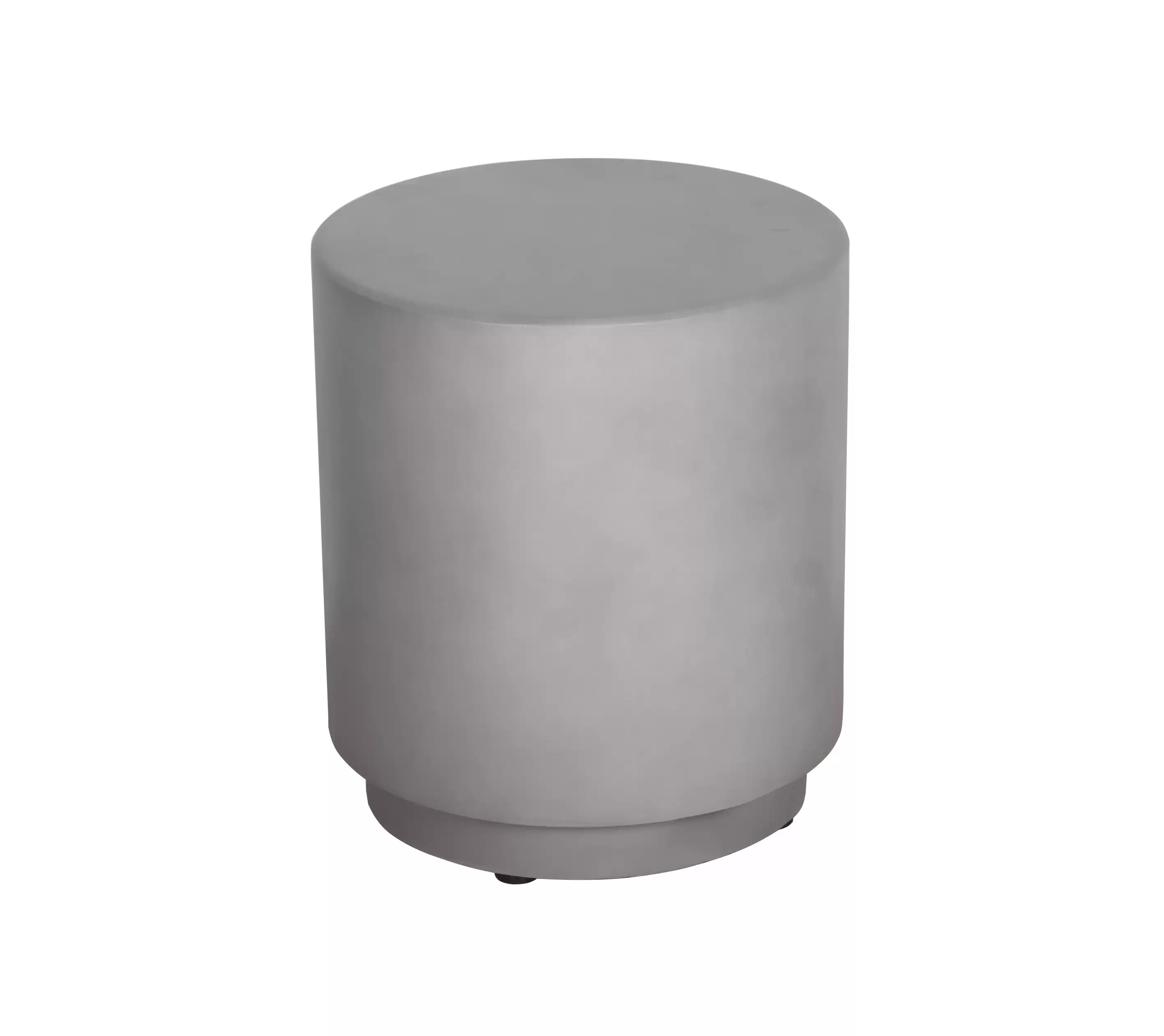Faux Concrete Accent Table In Gray Color Round Shape