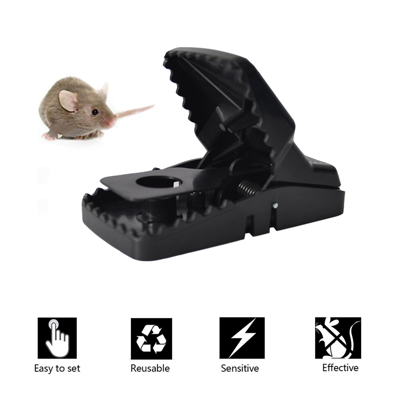 Reusable Plastic Pest Rodent Control Quick Set Snap Mouse Rat Killer Trap