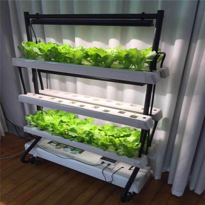 Vertical hydroponics grow system NFT hydroponics systems with built-in irrigation timer
