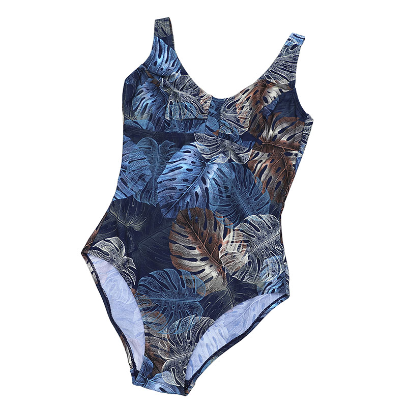 Womens One Piece Swimsuits With Padding Leaf Printed