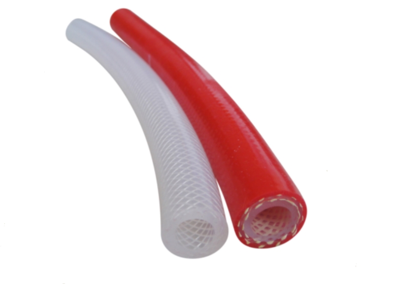High Temperature Braided Silicone Hose Clear Reinforced Tubing