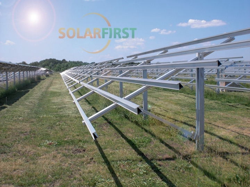 Steel Pile Ground Solar Mounting System