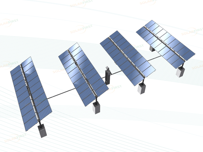 Linkage Row Horizontal Single Axis Tracker Solar Tracking System