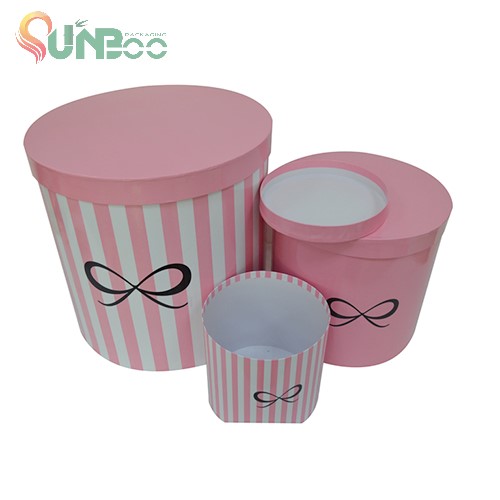 round and pink  colors of box for gift -SP-BOX089