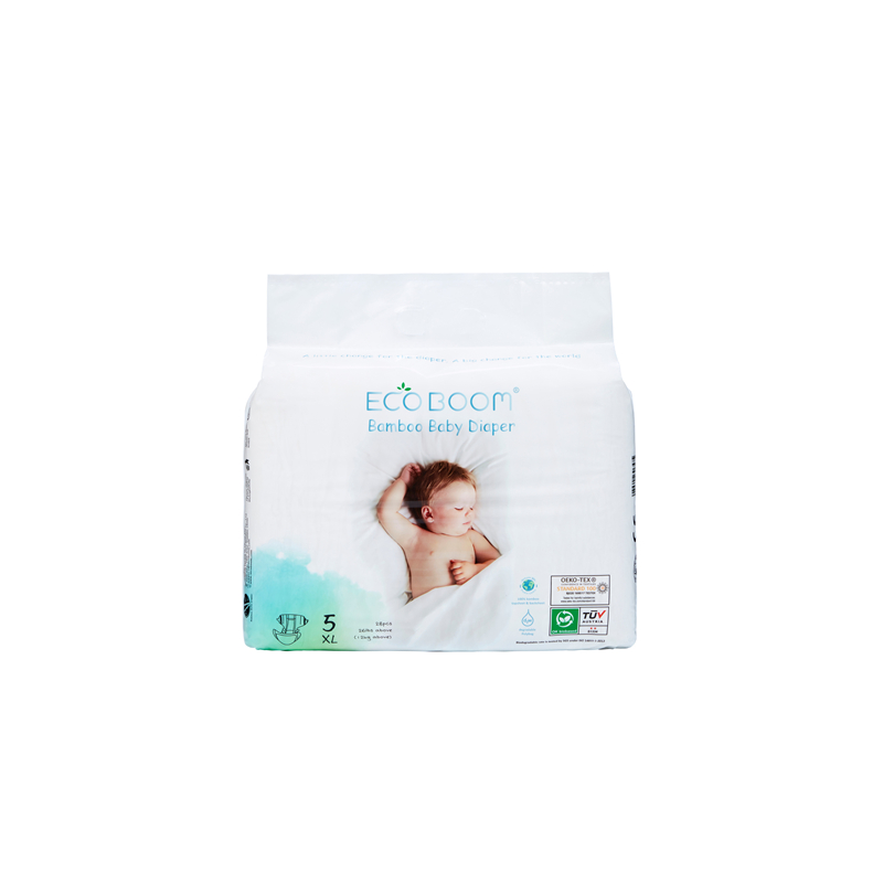 ECO BOOM Bamboo Biodegradable Disposable Baby Diaper Small Pack Size XL