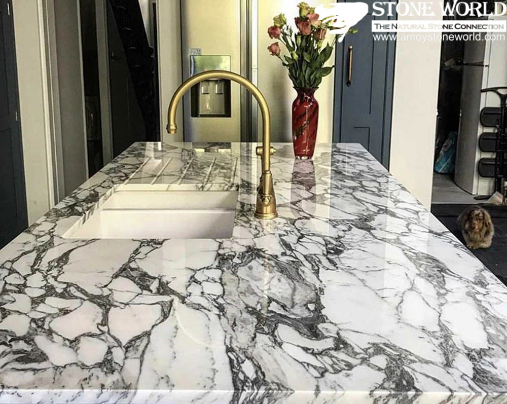 High Quality white Countertop Kitchen Marble Countertop For Interior Design