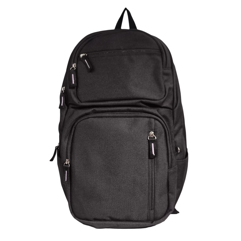 OEM Backpack Stylish Polyester Daypack with High Capacity for Men & Women - Black