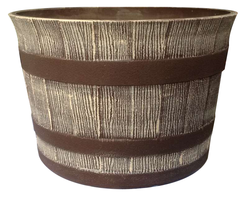 Lightweight Plastic Whiskey Barrel Pot and Planter Whole Sale