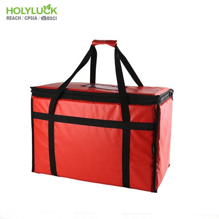 HOLY LUCK Extra Large Waterproof Food Delivery Backpack Reusable Food Bike Delivery Grocery Bag