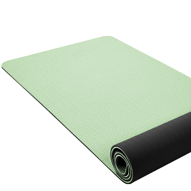 Print Custom Design Tpe Material Double Color Yoga Mat Roll