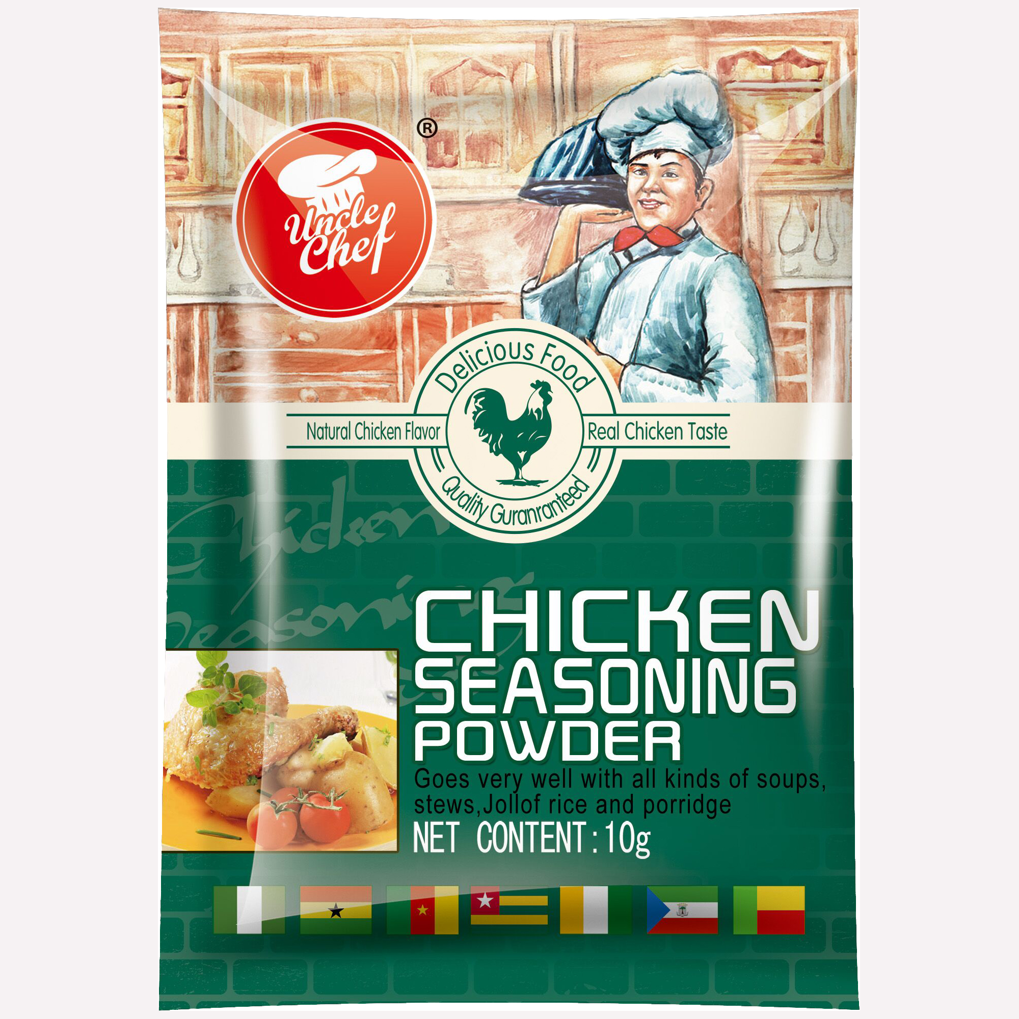 Uncle Chef brand Halal Chicken Flavor Seasoning Powder soup base mix 10gx600bags