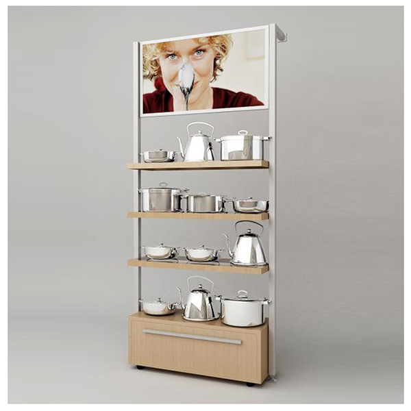 Custom Retail Store Cookware Wall Unit Display