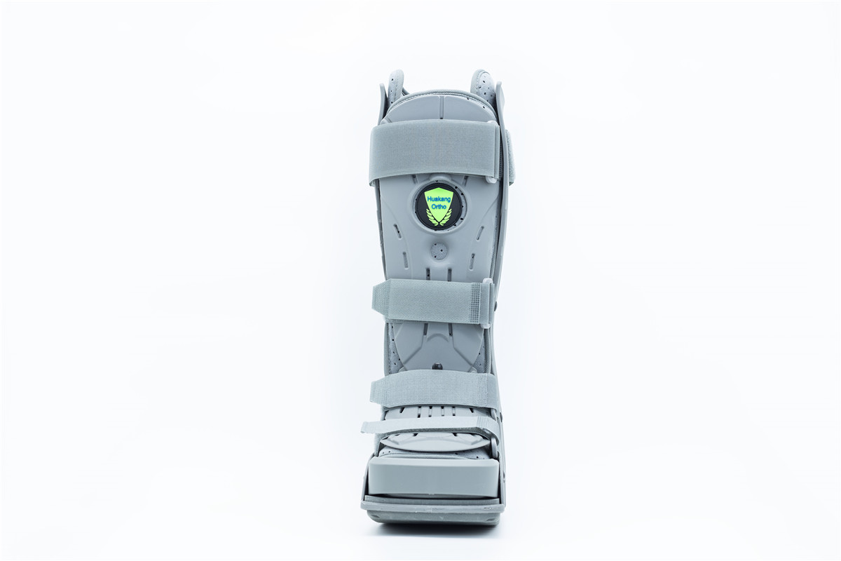 Tall Plastic shell Walker fracture Boot braces with three gel bags and breathable air mesh foam