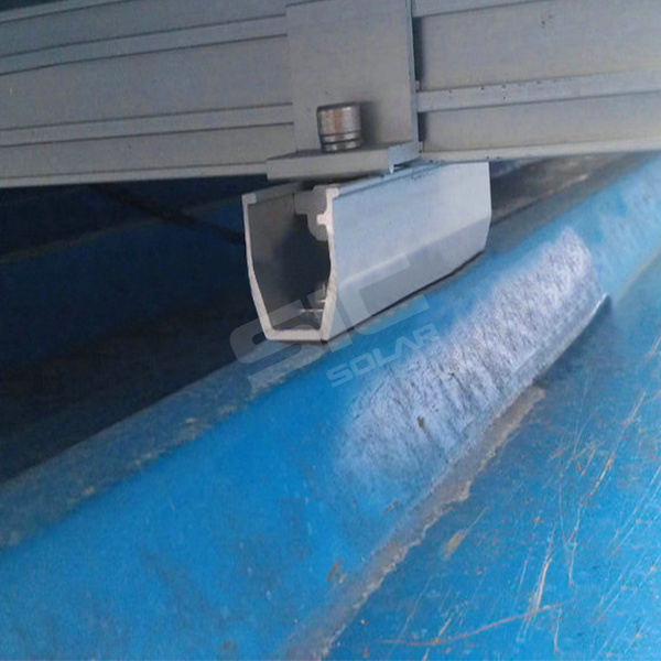 Metal roof aluminum short rail mounting system